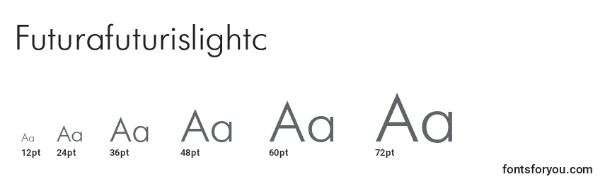 Размеры шрифта Futurafuturislightc
