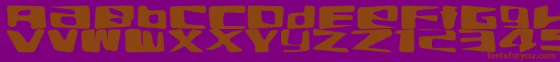 フォントElab – 紫色の背景に茶色のフォント