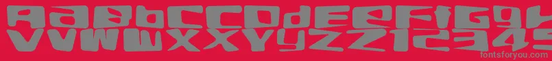 フォントElab – 赤い背景に灰色の文字
