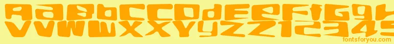 Elab Font – Orange Fonts on Yellow Background