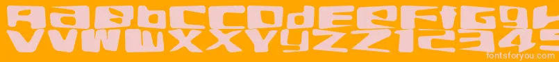 Elab Font – Pink Fonts on Orange Background