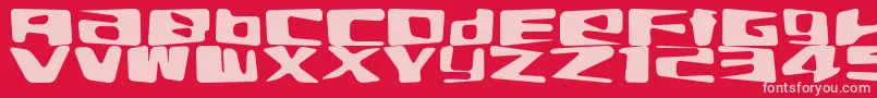Elab Font – Pink Fonts on Red Background