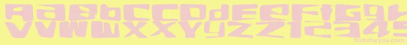 Elab Font – Pink Fonts on Yellow Background