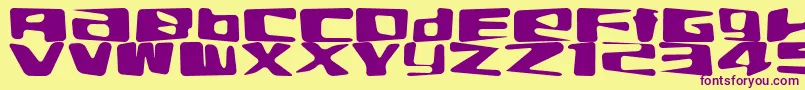 Elab Font – Purple Fonts on Yellow Background