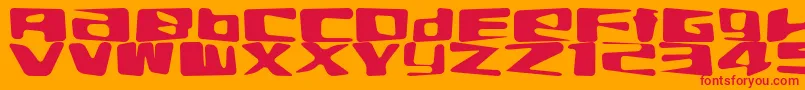 Elab Font – Red Fonts on Orange Background