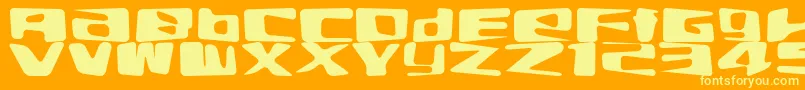 Elab Font – Yellow Fonts on Orange Background