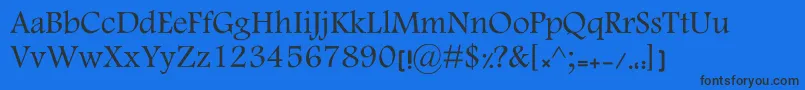 KElham Font – Black Fonts on Blue Background