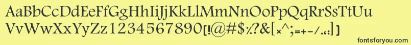 KElham Font – Black Fonts on Yellow Background