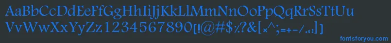 KElham Font – Blue Fonts on Black Background