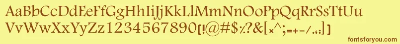 KElham Font – Brown Fonts on Yellow Background