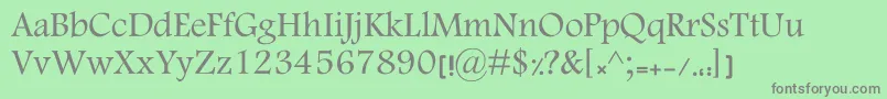 KElham Font – Gray Fonts on Green Background