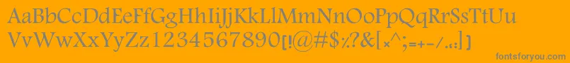 KElham Font – Gray Fonts on Orange Background