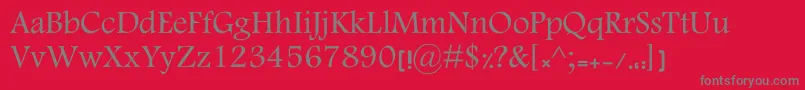KElham Font – Gray Fonts on Red Background