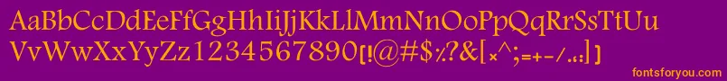 KElham Font – Orange Fonts on Purple Background