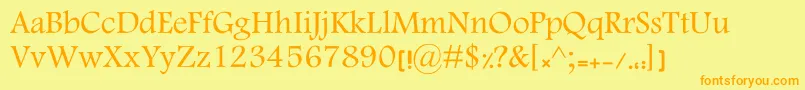 KElham Font – Orange Fonts on Yellow Background