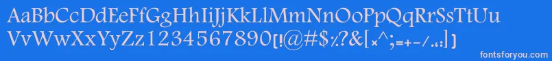 KElham Font – Pink Fonts on Blue Background