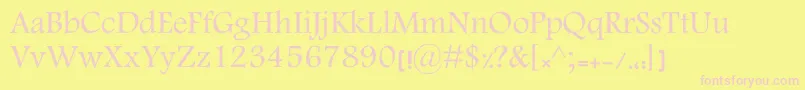 KElham Font – Pink Fonts on Yellow Background