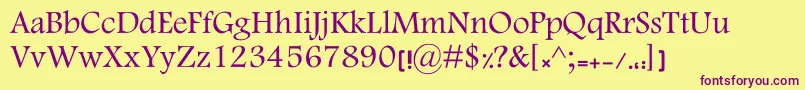 KElham Font – Purple Fonts on Yellow Background