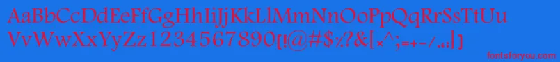 KElham-Schriftart – Rote Schriften auf blauem Hintergrund