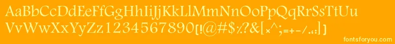 KElham Font – Yellow Fonts on Orange Background