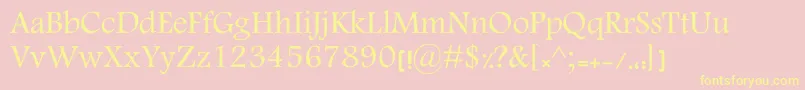 KElham Font – Yellow Fonts on Pink Background