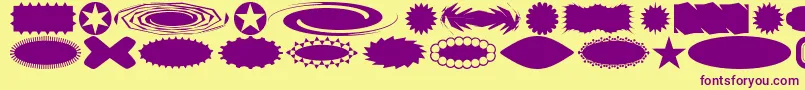 Buttonbutton Font – Purple Fonts on Yellow Background