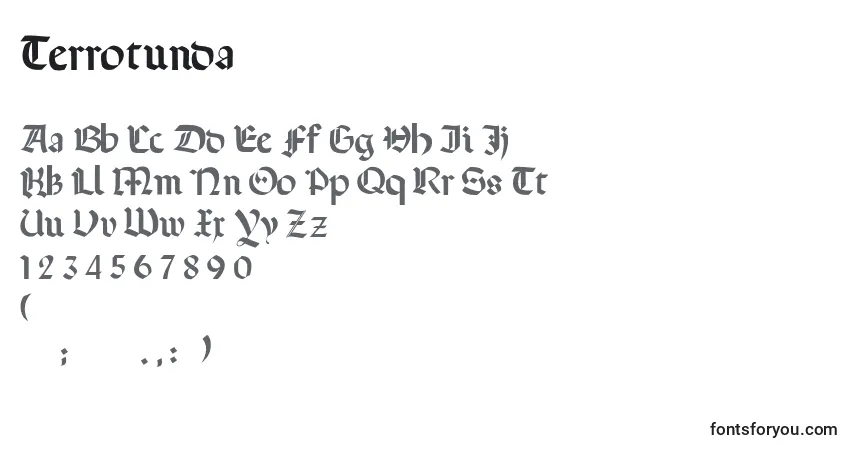 Terrotundaフォント–アルファベット、数字、特殊文字