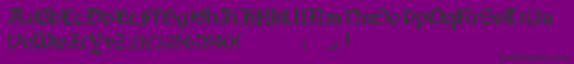 フォントTerrotunda – 紫の背景に黒い文字