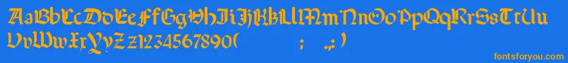 Шрифт Terrotunda – оранжевые шрифты на синем фоне