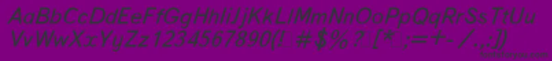 BukvarnayaItalic Font – Black Fonts on Purple Background