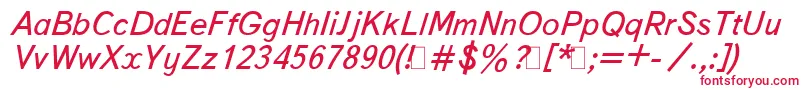 フォントBukvarnayaItalic – 赤い文字