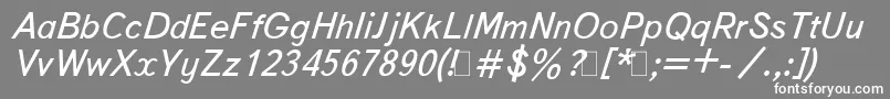 BukvarnayaItalic Font – White Fonts on Gray Background
