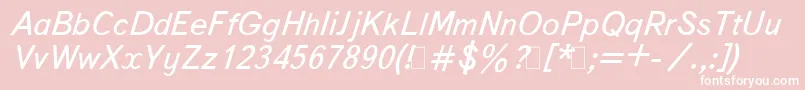 BukvarnayaItalic Font – White Fonts on Pink Background