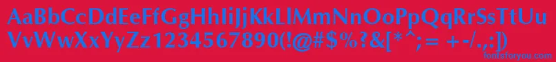 OmichronBold Font – Blue Fonts on Red Background