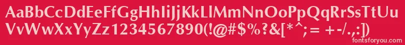 OmichronBold Font – Pink Fonts on Red Background