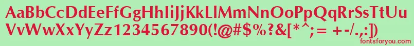 OmichronBold Font – Red Fonts on Green Background