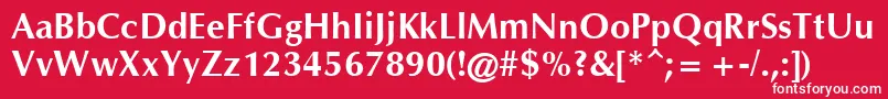 フォントOmichronBold – 赤い背景に白い文字