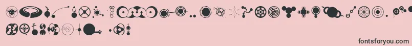 フォントCropbataoe – ピンクの背景に黒い文字