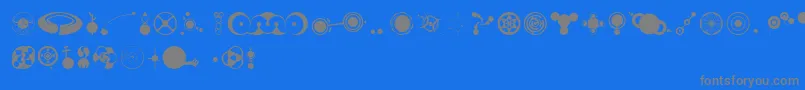 Cropbataoe Font – Gray Fonts on Blue Background