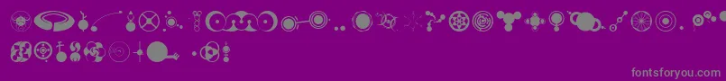 Cropbataoe-Schriftart – Graue Schriften auf violettem Hintergrund