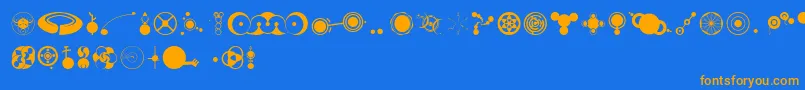 Cropbataoe Font – Orange Fonts on Blue Background