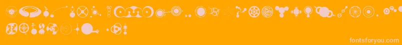 Cropbataoe Font – Pink Fonts on Orange Background