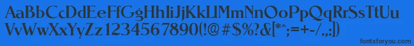 NevadaserialMediumRegular Font – Black Fonts on Blue Background