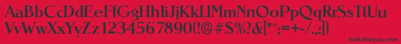 NevadaserialMediumRegular Font – Black Fonts on Red Background