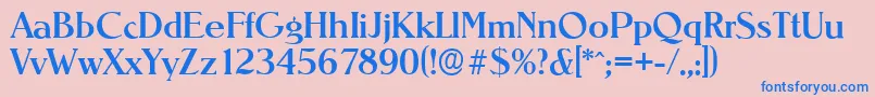 NevadaserialMediumRegular Font – Blue Fonts on Pink Background