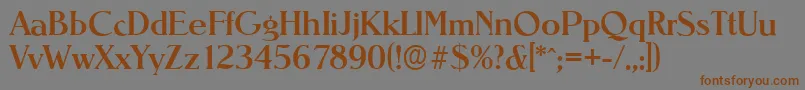 NevadaserialMediumRegular Font – Brown Fonts on Gray Background