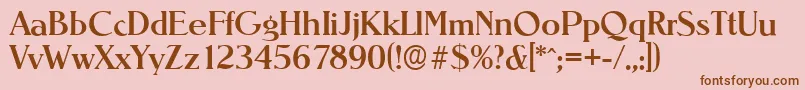 NevadaserialMediumRegular Font – Brown Fonts on Pink Background