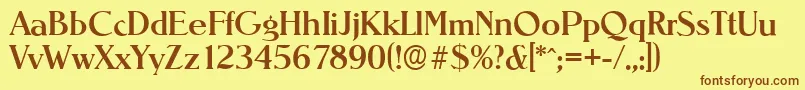 NevadaserialMediumRegular Font – Brown Fonts on Yellow Background