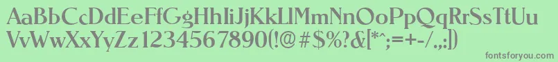 フォントNevadaserialMediumRegular – 緑の背景に灰色の文字