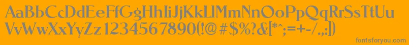 NevadaserialMediumRegular Font – Gray Fonts on Orange Background